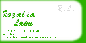 rozalia lapu business card